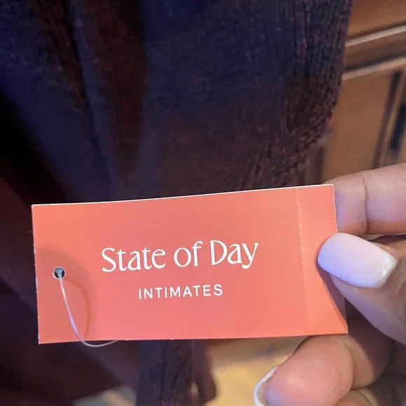 State of Day Plum (Port Heather) Long Knit Cardigan Sweater w/Pockets (M/L) NWT - Picture 7 of 9